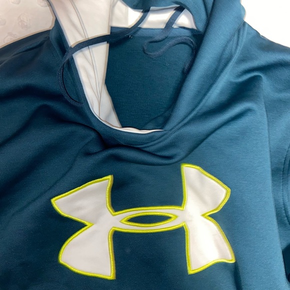 Women’s/Men’s Size Large Under Armor Long Sleeve Sweatshirt Greenish Blue Color - Picture 2 of 4